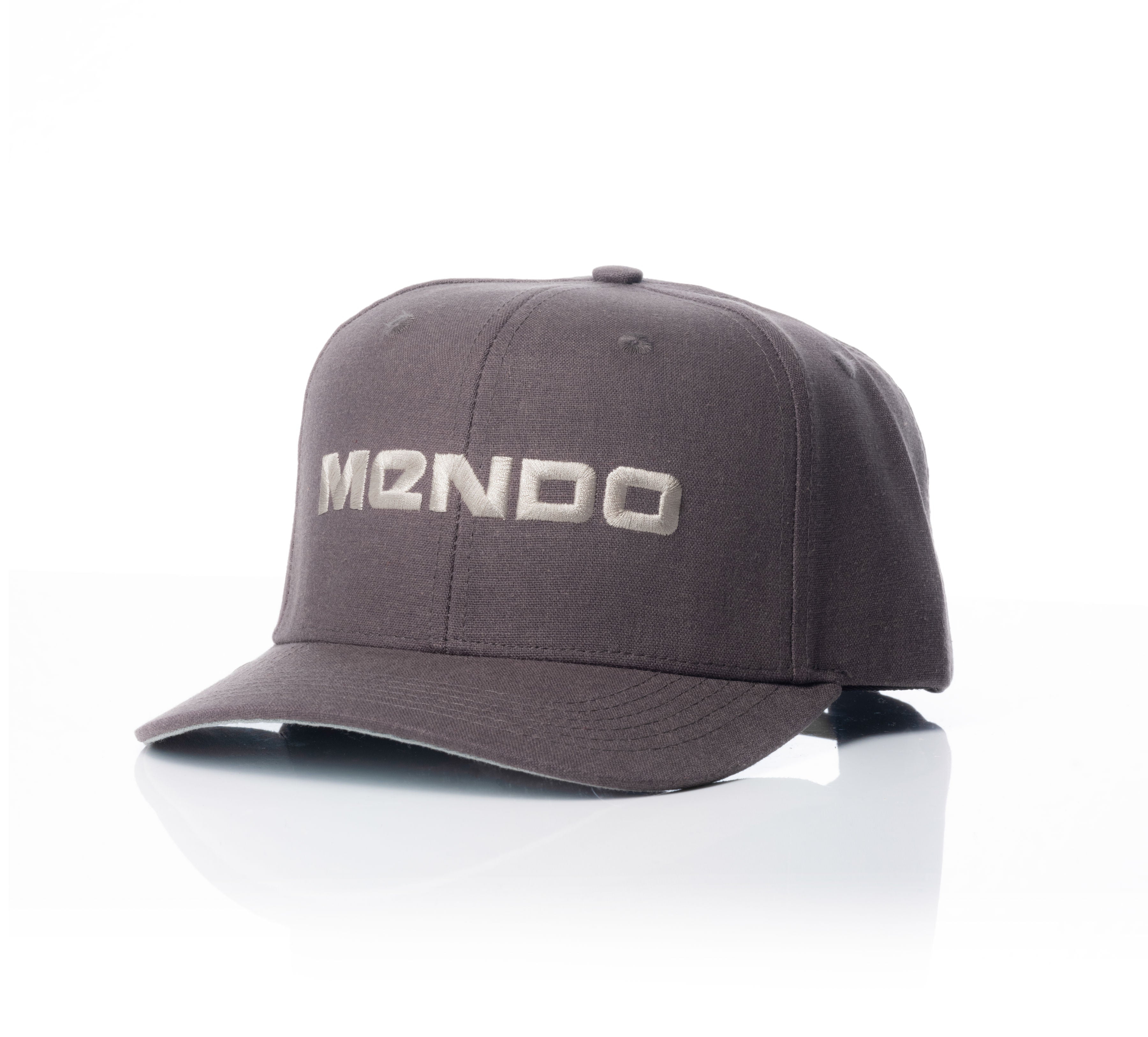 Mendo Eco Hemp Hat Charcoal Wordmark